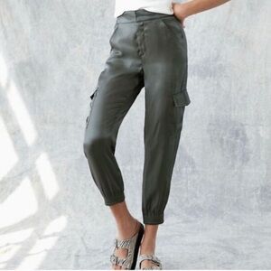 Anthropologie Carbon Shimmer Cargo Pants